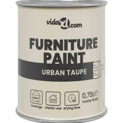 Sale vidaXL Möbelfärg Brun 0,75 L Väggprint Taupe