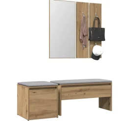 Sale vidaXL Möbelset för hallen hantverksmässig ek konstruerat trä artisan ek