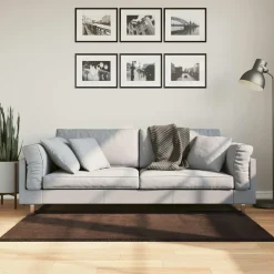 vidaXL Mellanhög mjuk och tvättbar matta HUARTE Brun 150 x 80 cm