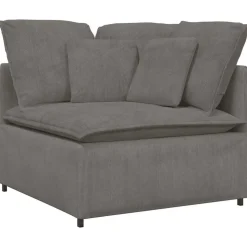 vidaXL Modulär hörnmodul för soffa med dynor ljusgrå 100 cm