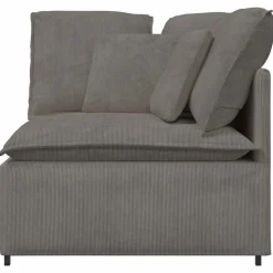 vidaXL Modulär hörnmodul för soffa med dynor ljusgrå 100 cm