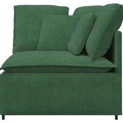 Clearance vidaXL Modulär hörnmodul för soffa med dynor 100 cm Mörkgrön