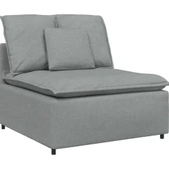 Hot vidaXL Modulär mittmodul för soffa med dynor 100 cm Ljusgrå