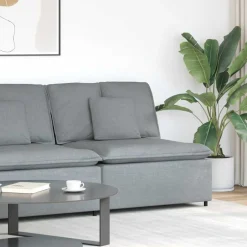 Hot vidaXL Modulär mittmodul för soffa med dynor 100 cm Ljusgrå