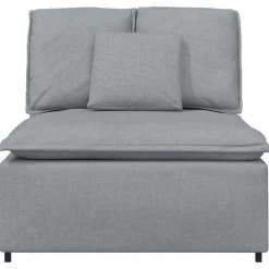 Hot vidaXL Modulär mittmodul för soffa med dynor 100 cm Ljusgrå