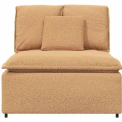 vidaXL Modulär mittmodul för soffa med dynor beige 100 cm
