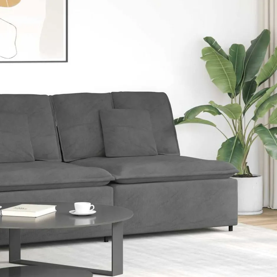 Sale vidaXL Modulär mittmodul för soffa med dynor 100 cm Mörkgrå