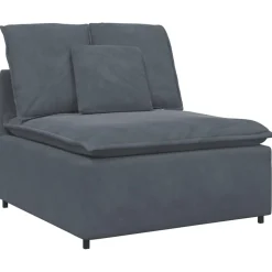 New vidaXL Modulär mittmodul för soffa med dynor 100 cm Mörkgrå