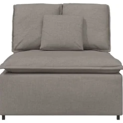 vidaXL Modulär mittmodul för soffa med kuddar taupe 100 cm