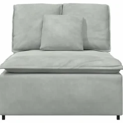 Best vidaXL Modulär mittmodul för soffa med dynor 100 cm Ljusgrå