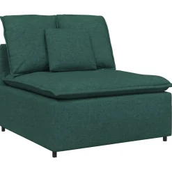 New vidaXL Modulär mittmodul för soffa med dynor 100 cm Mörkgrön