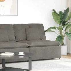 Hot vidaXL Modulär mittmodul för soffa med dynor 100 cm Ljusgrå