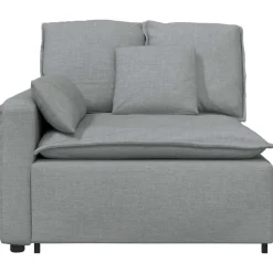 Sale vidaXL Modulär soffa armstödsändmodul med dynor 100 cm Ljusgrå