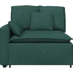 Sale vidaXL Modulär soffa armstödsändmodul med dynor 100 cm Mörkgrön
