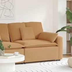 Sale vidaXL Modulär soffa armstödsändmodul med dynor 100 cm Beige