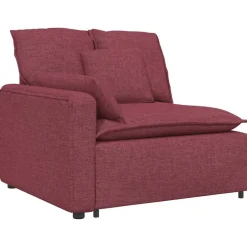 Clearance vidaXL Modulär soffa armstödsändmodul med dynor 100 cm Vinröd