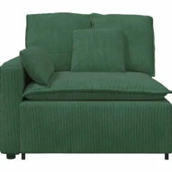 Hot vidaXL Modulär soffa armstödsändmodul med dynor 100 cm Mörkgrön