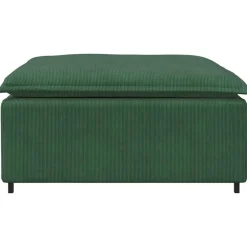 New vidaXL Modulär soffa fotpallsmodul 100x100x48 cm Mörkgrön