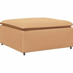 vidaXL Modulär soffa fotpallsmodul beige 100x100x48 cm