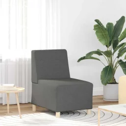 Clearance vidaXL Modulsofa utan armstöd 2 pcs 55 x 74 x 82 cm tyg Mörkgrå