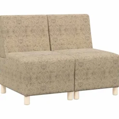 vidaXL Modulsofa utan armstöd 2 pcs Ljusgrå 55 x 74 x 82 cm
