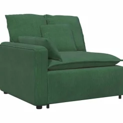 New vidaXL Modulsoffa med dynor sammet Mörkgrön