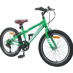 vidaXL Mountainbike 20 Tum 6-Speed för 5-8 år gammal Grön