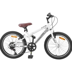 vidaXL Mountainbike 20 Tum 6-Speed för 5-8 år gammal Vit