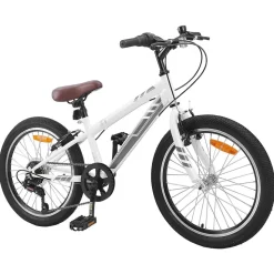 vidaXL Mountainbike 20 Tum 6-Speed för 5-8 år gammal Vit