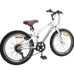 vidaXL Mountainbike 20 Tum 6-Speed för 5-8 år gammal Vit