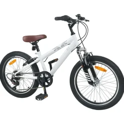 vidaXL Mountainbike 20 Tum 6-Hastighet för 5-8 år gammal Vit