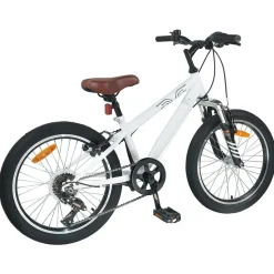 vidaXL Mountainbike 20 Tum 6-Hastighet för 5-8 år gammal Vit