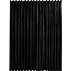 Outlet vidaXL Mörkläggningsgardin med krokar 290x245 cm Svart