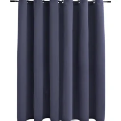 Sale vidaXL Mörkläggningsgardin med metallringar 290x245 cm Antracit