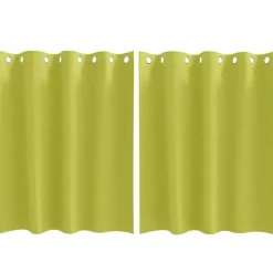 vidaXL Mörkläggningsgardiner med Ringar 2 pcs Grön 140 x 140 cm
