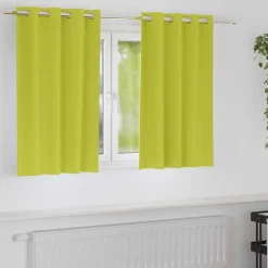 vidaXL Mörkläggningsgardiner med Ringar 2 pcs Grön 140 x 140 cm
