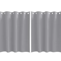vidaXL Mörkläggningsgardiner med Ringar 2 pcs Ljusgrå 140 x 140 cm