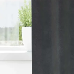 vidaXL Mörkläggningsgardiner 2 pcs Ljusgrå 140 x 140 cm Sammet