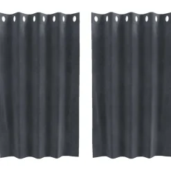 Outlet vidaXL Mörkläggningsgardiner 2 pcs 140 x 140 cm Sammet Ljusgrå