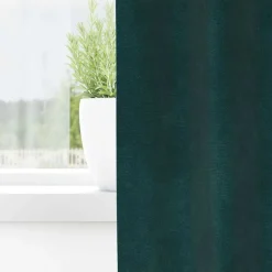 vidaXL Mörkläggningsgardiner 2 pcs Mörkgrön 140 x 140 cm Sammet