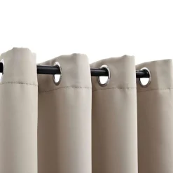 Clearance vidaXL Mörkläggningsgardiner med metallringar 2 st 140x175 cm Beige