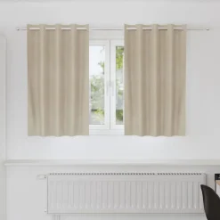 Best vidaXL Mörkläggningsgardiner 2 pcs 140 x 140 cm Sammet Kräm