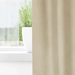 Best vidaXL Mörkläggningsgardiner 2 pcs 140 x 140 cm Sammet Kräm