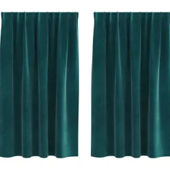 Outlet vidaXL Mörkläggningsgardiner 2 pcs 140 x 140 cm Sammet Mörkgrön