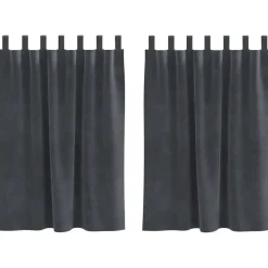 Discount vidaXL Mörkläggningsgardiner 2 pcs 140 x 140 cm Sammet Ljusgrå