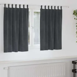 Discount vidaXL Mörkläggningsgardiner 2 pcs 140 x 140 cm Sammet Ljusgrå