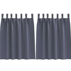 vidaXL Mörkläggningsgardiner med Ringar 2 pcs 140 x 140 cm Antracit