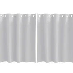 vidaXL Mörkläggningsgardiner med Ringar 2 pcs 140 x 140 cm Ljusgrå
