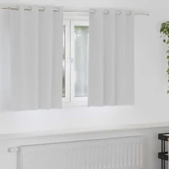 vidaXL Mörkläggningsgardiner med Ringar 2 pcs 140 x 140 cm Ljusgrå
