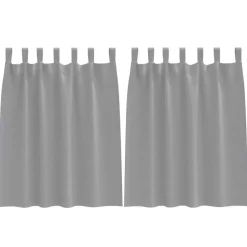 vidaXL Mörkläggningsgardiner med Ringar 2 pcs Ljusgrå 140 x 140 cm